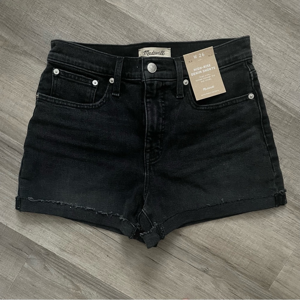 NWT Madewell high rise denim shorts lunar wash size 26